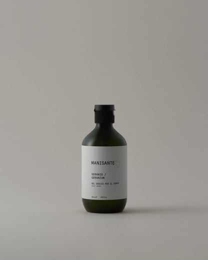 Italienisches Duschgel in grüner Glasflasche, hochwertiges Körperduschgel 250ml