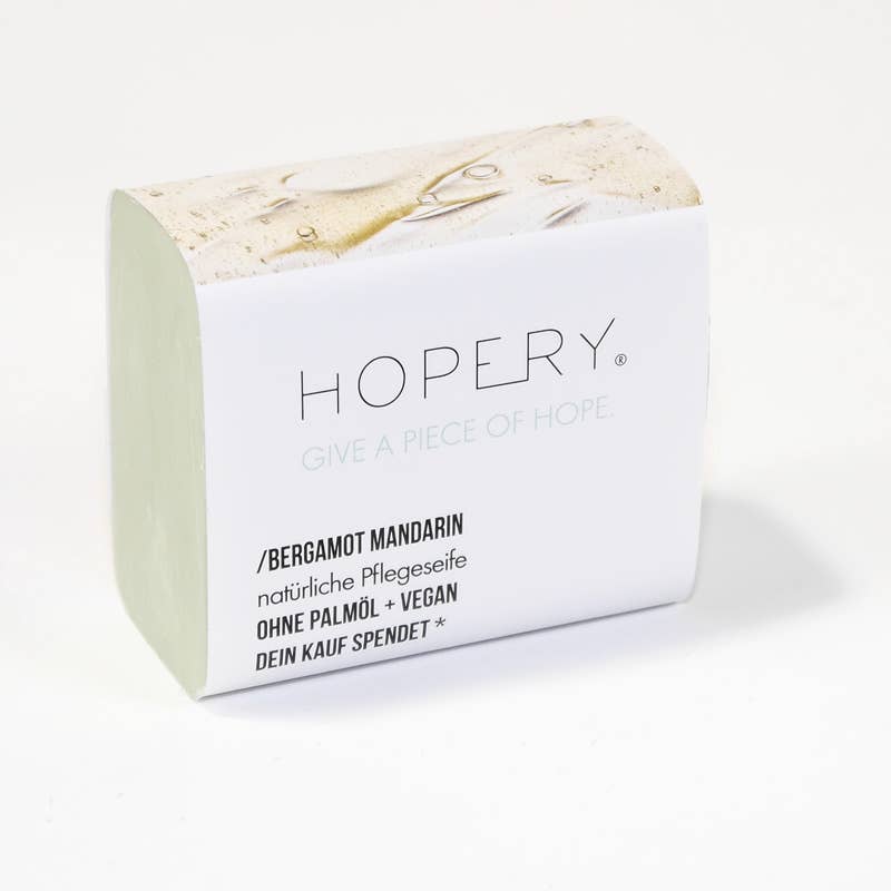 Hopery Seifenblock Mandarine Zitrus in Kartonverpackung